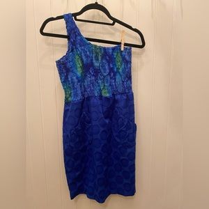 SOLD One of a kind, Upcycled, Handmade T-Shirt dress! Boden skirt One shoulder